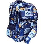 Rucsac scolar cu 2 compartimente si penar Dinozaur 45x31x14 cm